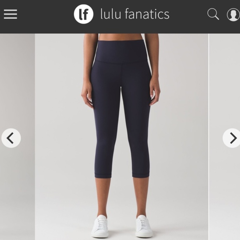 Lululemon Align Crop Leggings 19" Sz 6 Midnight Navy 6065